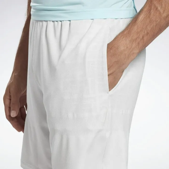 Shorts Mens Reebok United By Fitness MyoKnit Seamless Shorts True Grey 1