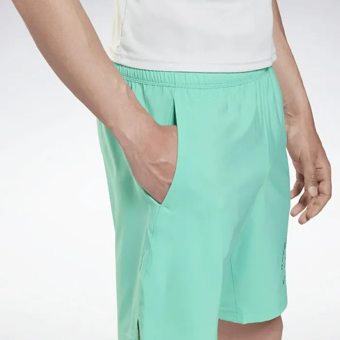 Shorts Mens Reebok Workout Ready Graphic Shorts Future Teal