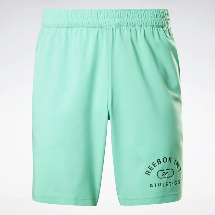 Shorts Mens Reebok Workout Ready Graphic Shorts Future Teal