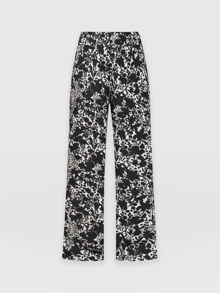 Sienna High Waisted Pant 8211 Black Cream Floral Black Cream Floral Women Saint And Sofia Pants