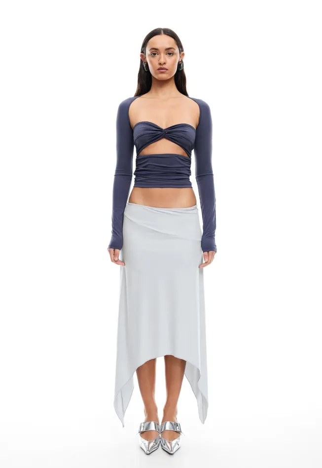 Skirts Women Lioness Fashion CHERIE MIDI SKIRT Smoke