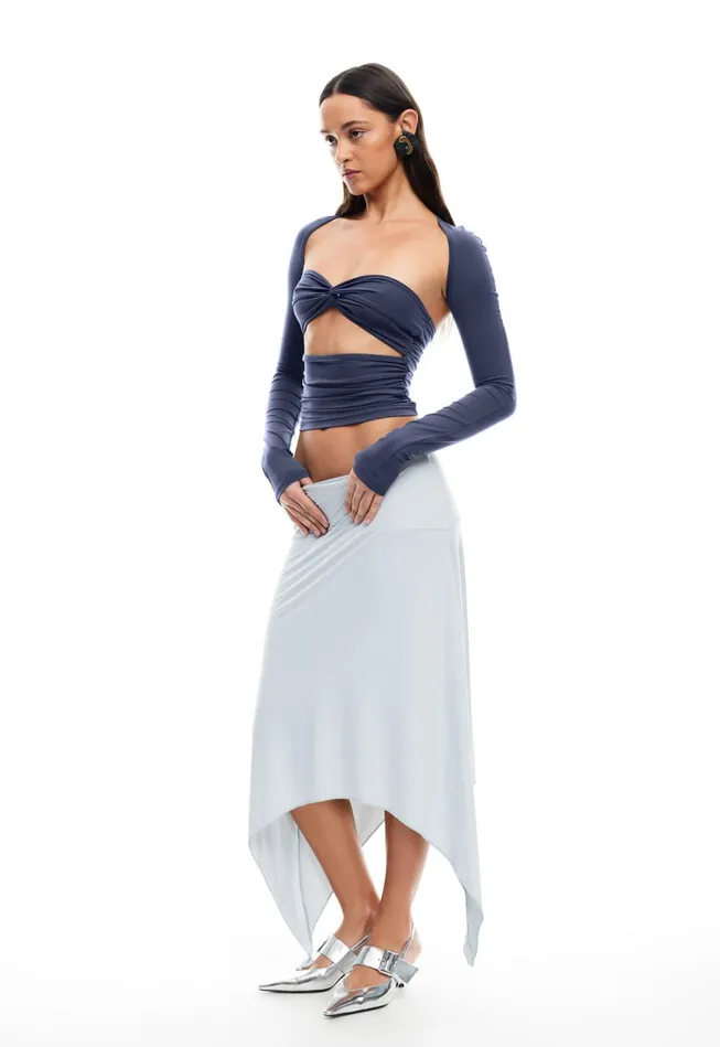 Skirts Women Lioness Fashion CHERIE MIDI SKIRT Smoke