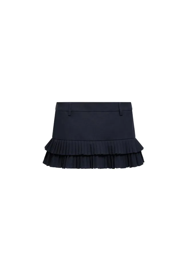 Skirts Women Lioness Fashion DOUBLE RUFFLE MINI SKORT Petrol Skirts Women Lioness Fashion DOUBLE RUFFLE MINI SKORT Petrol