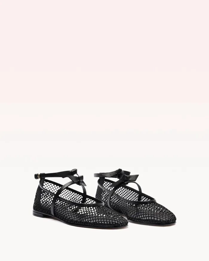 Slim Clarita Ballet Mesh Black Black Women Alexandre Birman Flats