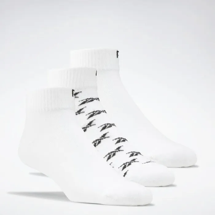 Socks MensWomens Reebok Classics Ankle Socks 3 Pairs White