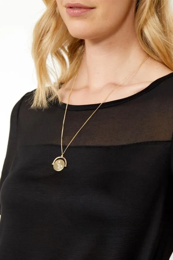 Sosandar Gold Plated Luxe Jewelled Pendant Necklace Women Jewellery