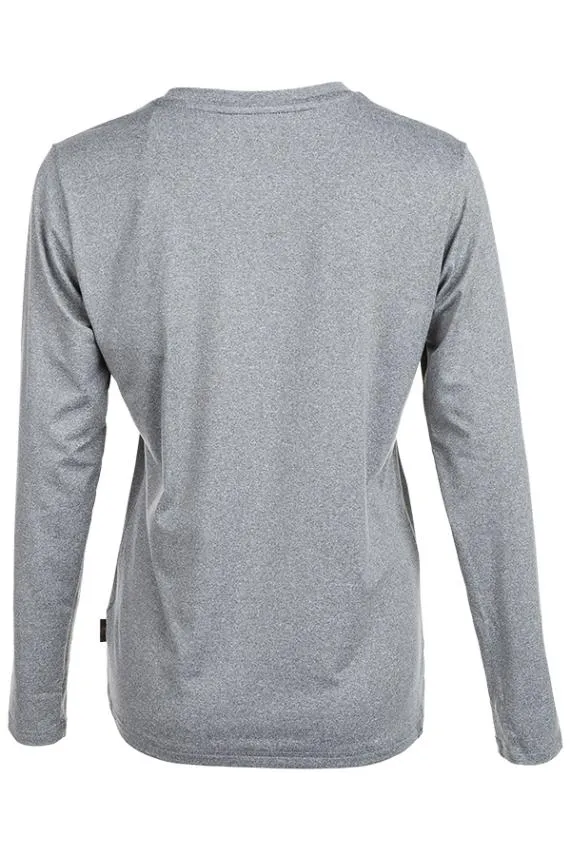 Sosandar Grey Super Stretch Long Sleeve Activewear T Shirt Grey Women Loungewear