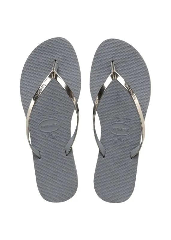 Sosandar Havaianas Metallic Silver Slim Flip Flops Silver Women Sandals and Flip Flops Sosandar Havaianas Metallic Silver Slim Flip Flops Silver Women Sandals and Flip Flops