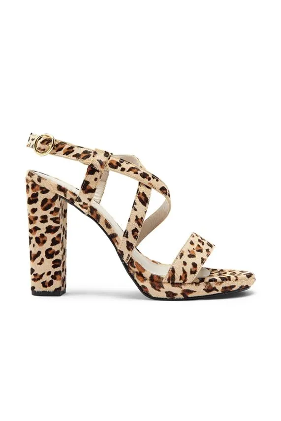Sosandar Leopard Print Strappy Sandal Women Sandals and Flip Flops