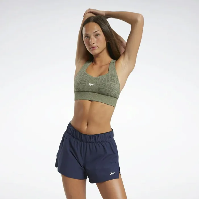 Sports Bras Womens Reebok United By Fitness Myoknit Seamless MediumImpact Bra Poplar Green Sports Bras Womens Reebok United By Fitness Myoknit Seamless MediumImpact Bra Poplar Green