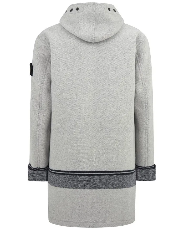 Stone Island Coats 038 Jackets 71252 Panno Jacquard Duffle Coat In Butter 8211 Mens