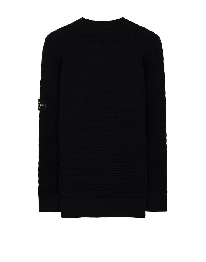 Stone Island Knitwear 502A1 Crewneck Jumper In Black 8211 Mens