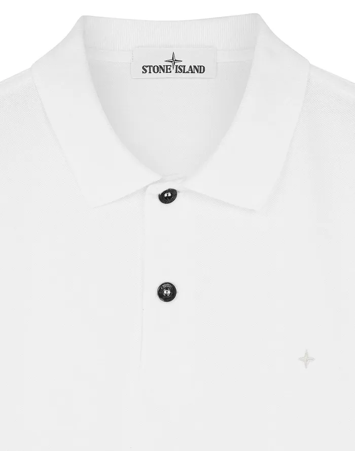 Stone Island Polo Shirts 21718 ShortSleeve Polo Shirt In White 8211 Mens