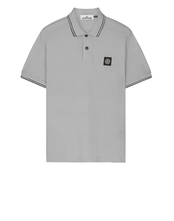 Stone Island Polo Shirts 22S18 Short Sleeve Polo Shirt In Pearl Grey 8211 Mens Stone Island Polo Shirts 22S18 Short Sleeve Polo Shirt In Pearl Grey 8211 Mens