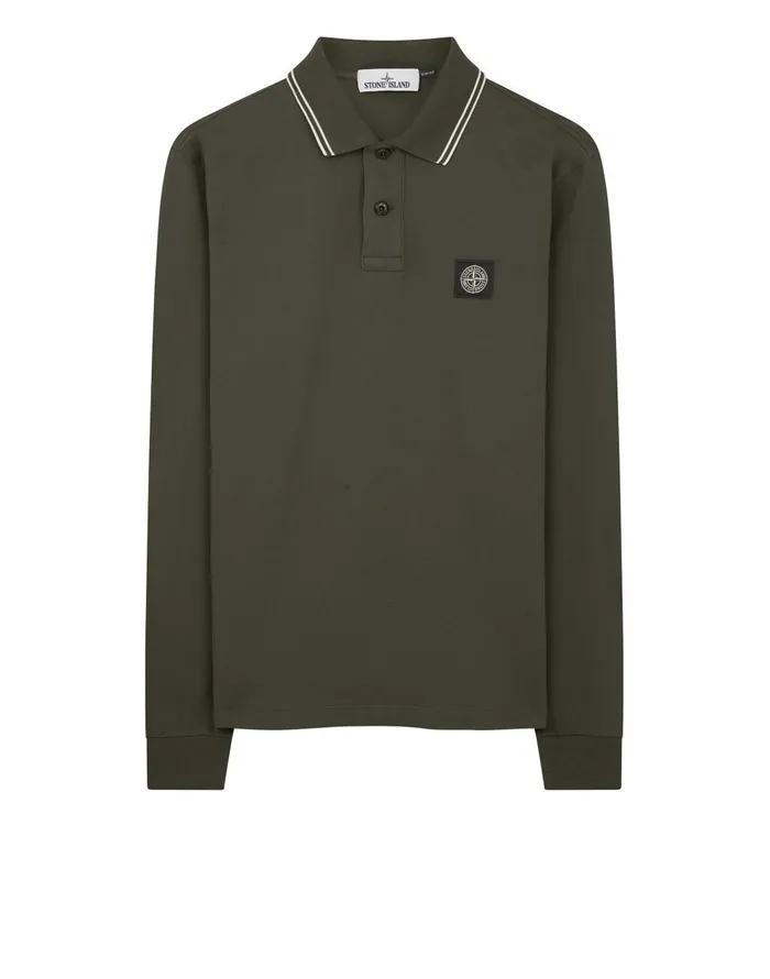 Stone Island Polo Shirts 2Ss18 Long Sleeve Polo Shirt In Dark Forest 8211 Mens Stone Island Polo Shirts 2Ss18 Long Sleeve Polo Shirt In Dark Forest 8211 Mens