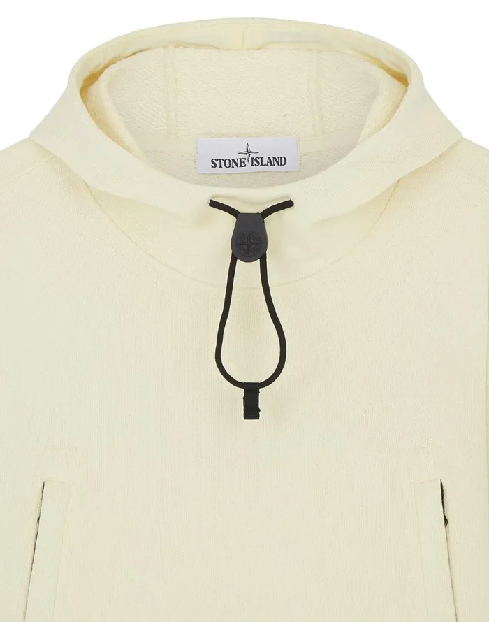 Stone Island Sweatshirts 60640 Hooded Sweatshirt In Butter 8211 Mens