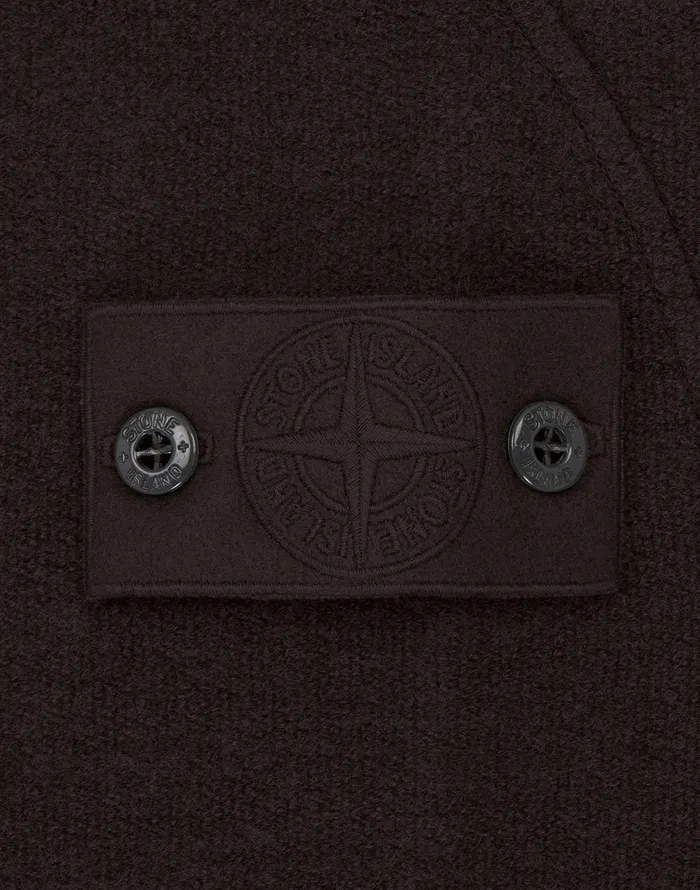 Stone Island Sweatshirts 654F5 Crewneck Sweatshirt In Dark Brown 8211 Mens