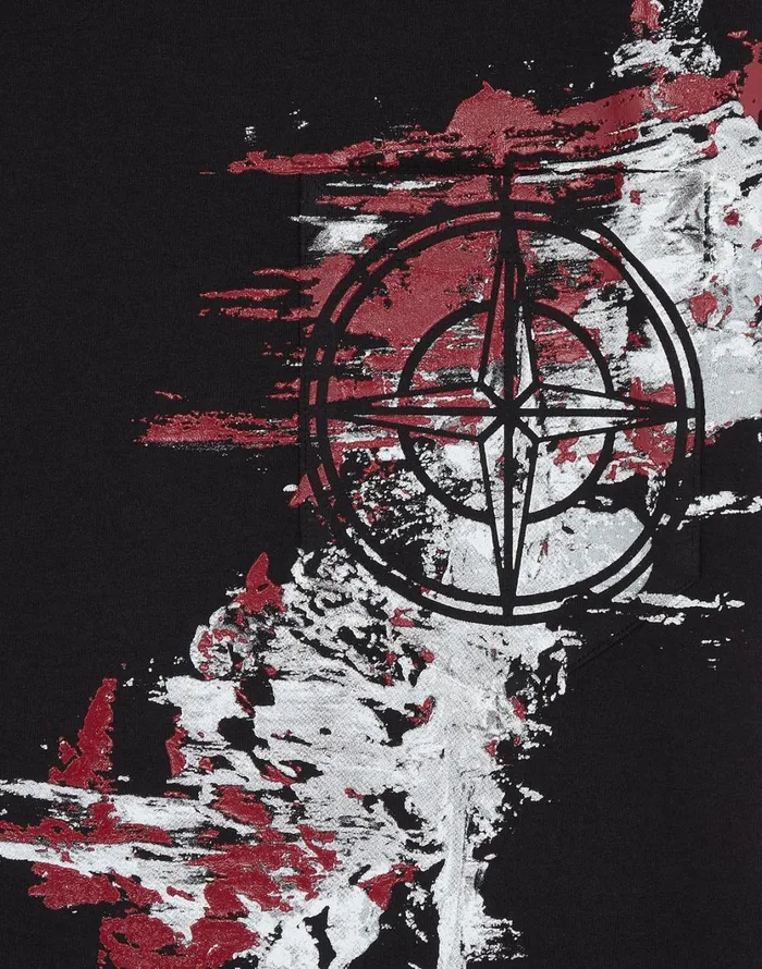 Stone Island TShirts 24682 Paint Stroke 3 ShortSleeve TShirt In Black 8211 Mens