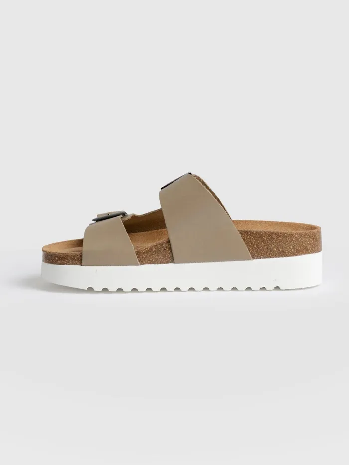 Sutton Slide 8211 Taupe Taupe Women Saint And Sofia All Sandals