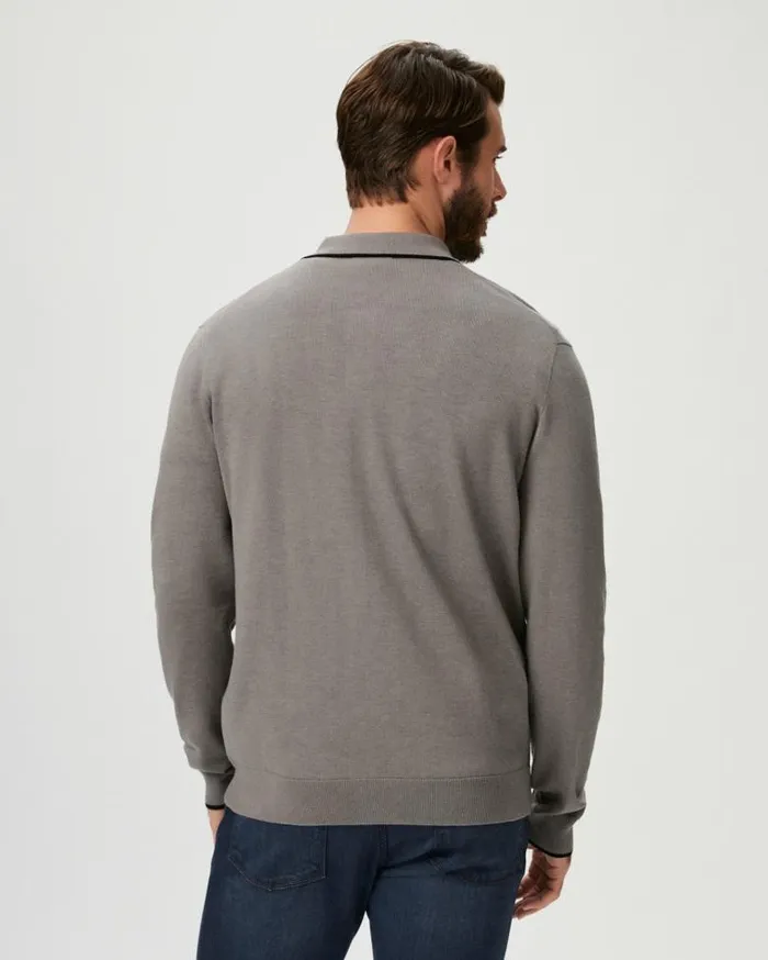 Sweaters and Sweatshirts Men PAIGE Dobson Sweater Polo 8211 Iris SlateBlack Sapphire