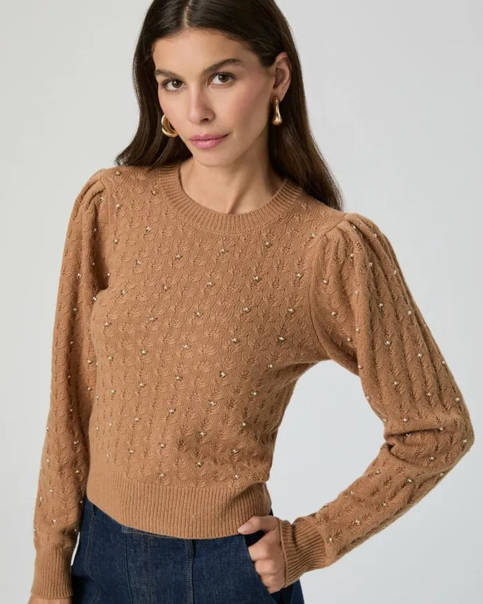 Sweaters and Sweatshirts Women PAIGE Athena Sweater 8211 Camel