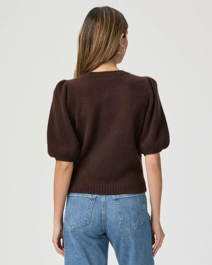 Sweaters and Sweatshirts Women PAIGE Lucerne Top 8211 Dark Brown Cashmere
