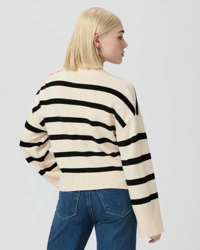 Sweaters and Sweatshirts Women PAIGE Zofia Sweater Petite 8211 Latte Foam Multi
