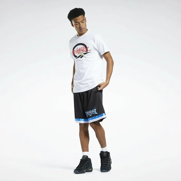 TShirts and Graphic Tees Mens Reebok Allen Iverson QandA Logo TShirt Multi
