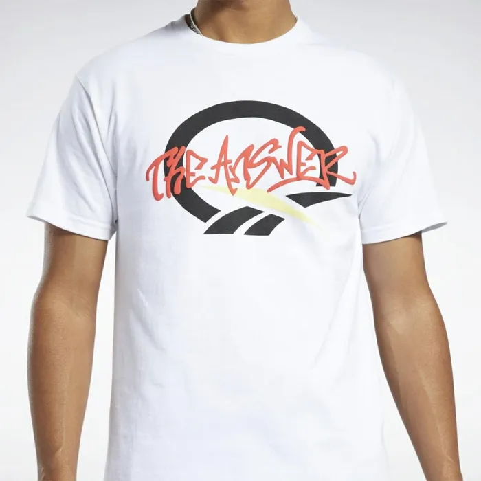 TShirts and Graphic Tees Mens Reebok Allen Iverson QandA Logo TShirt Multi