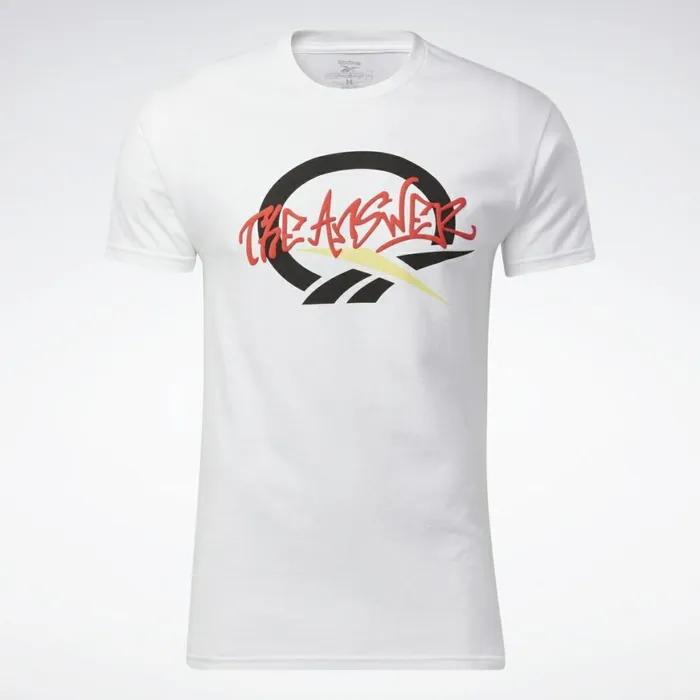 TShirts and Graphic Tees Mens Reebok Allen Iverson QandA Logo TShirt Multi