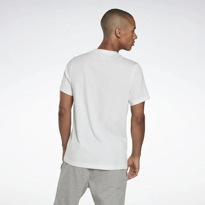 TShirts and Graphic Tees Mens Reebok Graphic Series Stacked Tee White Vector Navy