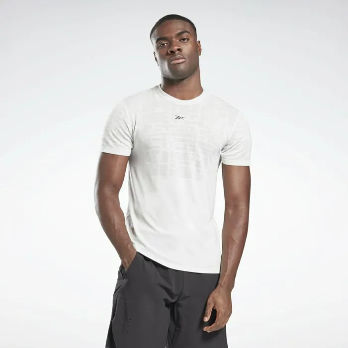 TShirts and Graphic Tees Mens Reebok United By Fitness MyoKnit Seamless TShirt True Grey 1