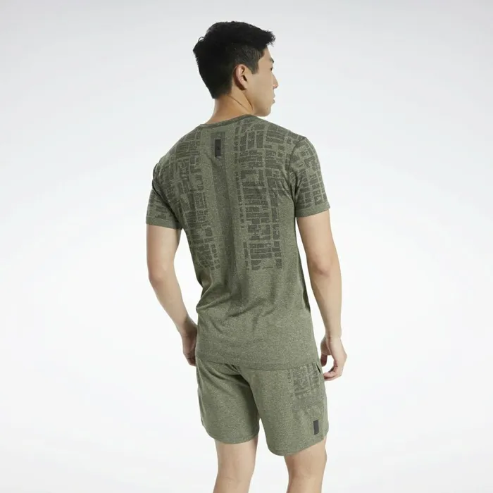 TShirts and Graphic Tees Mens Reebok United By Fitness MyoKnit Tee Poplar Green