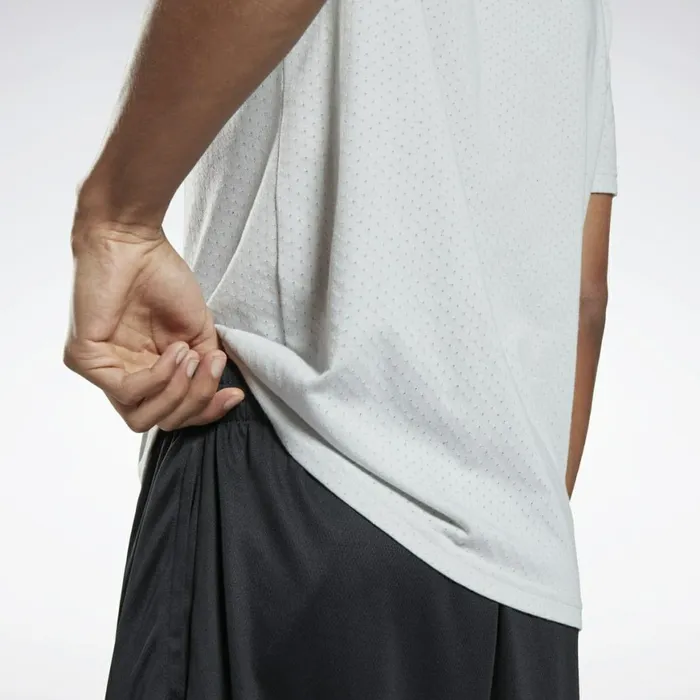 TShirts and Graphic Tees Mens Reebok Workout Ready Mesh TShirt Pure Grey 2