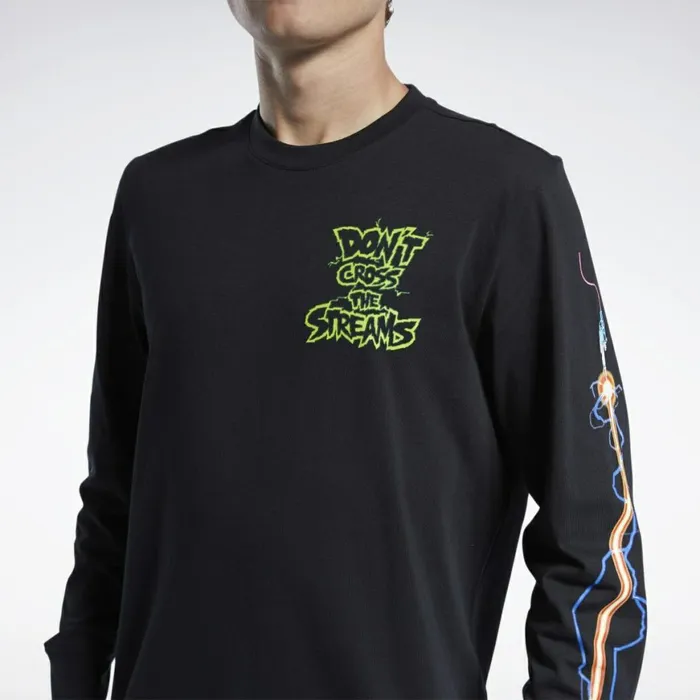 TShirts and Graphic Tees MensWomens Reebok Ghostbusters Long Sleeve Tee Black