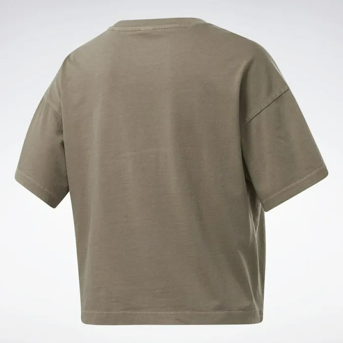 TShirts and Graphic Tees Womens Reebok Classics Natural Dye Cropped TShirt Trek Grey
