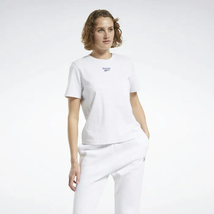 TShirts and Graphic Tees Womens Reebok Classics Small Logo TShirt White Melange White Melange TShirts and Graphic Tees Womens Reebok Classics Small Logo TShirt White Melange White Melange