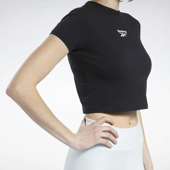 TShirts and Graphic Tees Womens Reebok Classics Tight Cropped Top Black