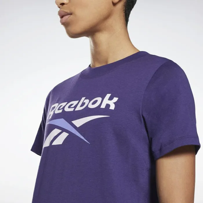 TShirts and Graphic Tees Womens Reebok Identity Logo TShirt Dark Orchid