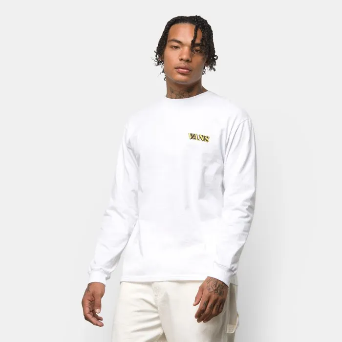 TShirts and Tanks Men Vans Seismic Activity Long Sleeve TShirt White TShirts and Tanks Men Vans Seismic Activity Long Sleeve TShirt White