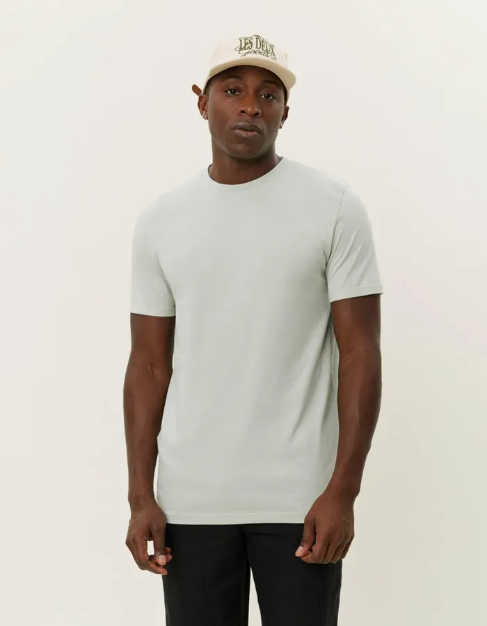 Tshirts Men Les Deux Norregaard Tonal TShirt 8211 Smoke Green