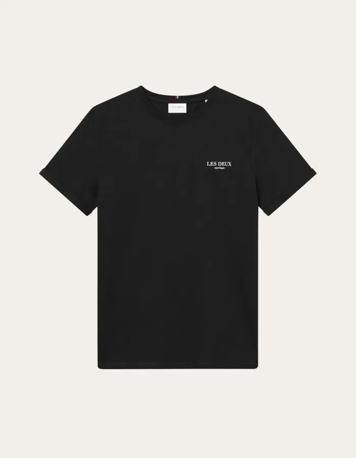 Tshirts Men Les Deux Toulon TShirt 8211 BlackWhite