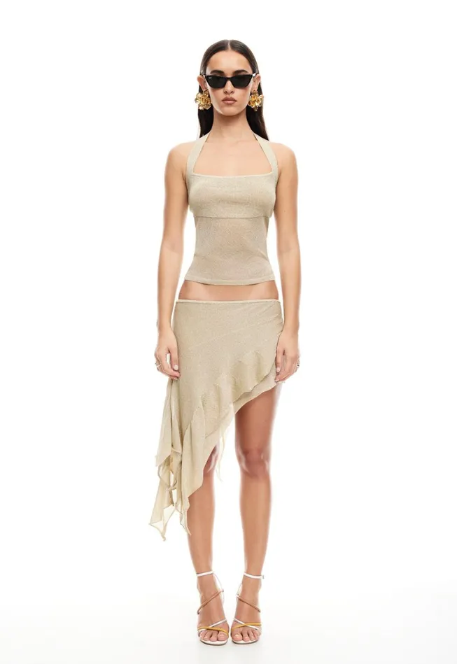 Tops Women Lioness Fashion PALISADES HALTER TOP Oyster