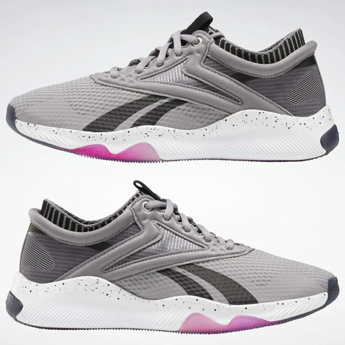 Training Shoes Womens Reebok HIIT Shoes Gravity Grey Black Proud Pink