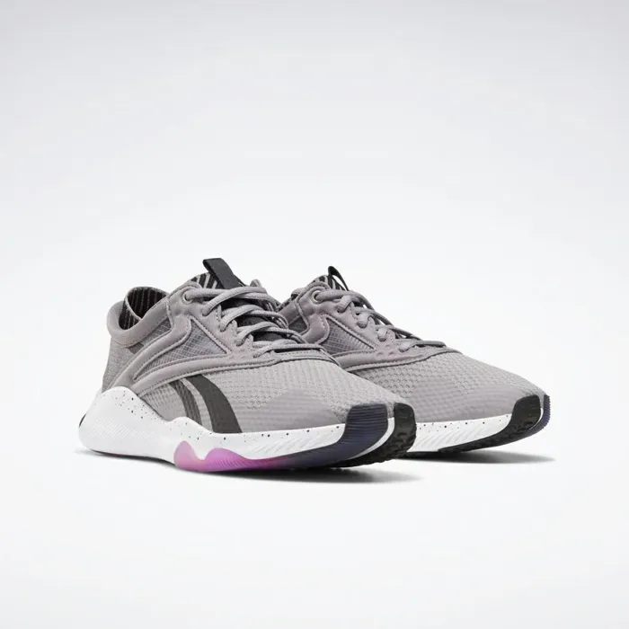 Training Shoes Womens Reebok HIIT Shoes Gravity Grey Black Proud Pink