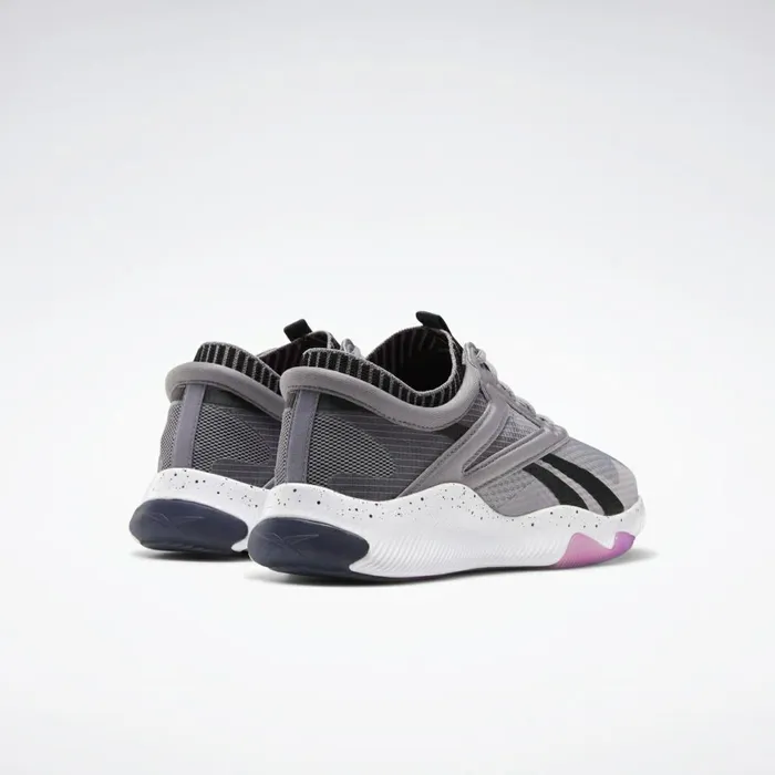 Training Shoes Womens Reebok HIIT Shoes Gravity Grey Black Proud Pink