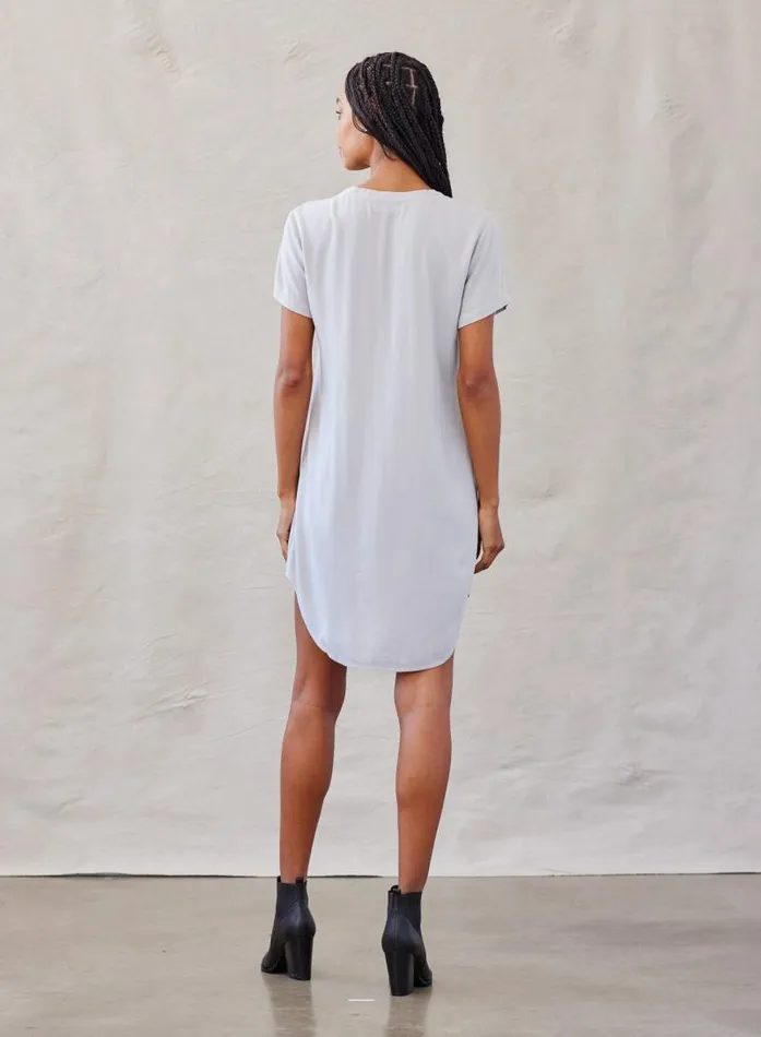 VNeck Tee Dress 8211 Foggy Sky Women Bella Dahl Mini Dresses