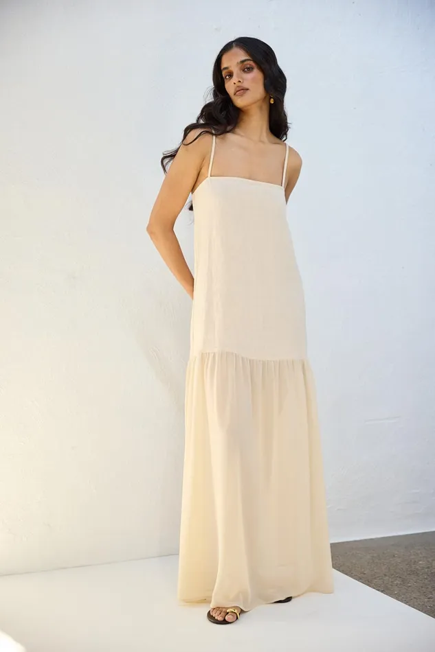 VRG GRL MidiMaxi Dresses Nora Maxi Dress Natural 8211 Women