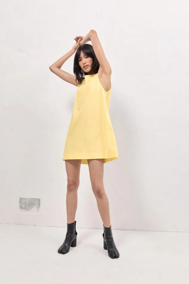 VRG GRL Mini Dresses Tulli Mini Dress Lemon 8211 Women VRG GRL Mini Dresses Tulli Mini Dress Lemon 8211 Women