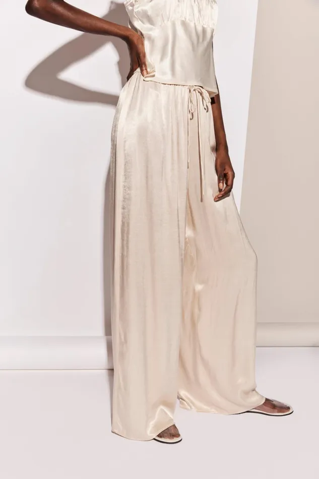 VRG GRL Pants Merci Satin Pants Champagne 8211 Women